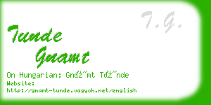 tunde gnamt business card
